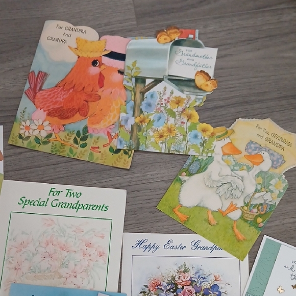 🐣🐰Vintage Easter USED Greeting Cards Bundle Lot Crafting - Picture 9 of 10